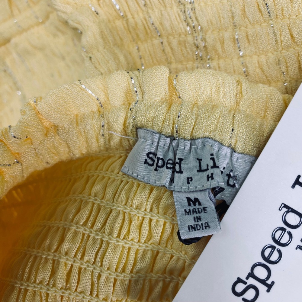 Anthropologie Spee Medium Midi Dress Butter Yellow Cottagecore Coquette Feminine - Picture 4 of 6